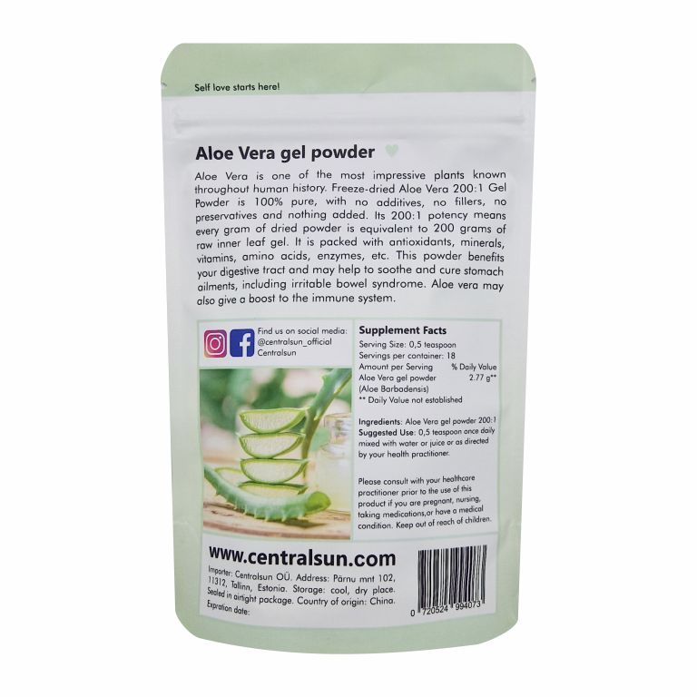 Aloe Vera Juice Storage Information
