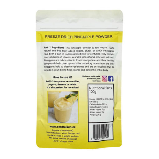 Freeze-Dried Pineapple Powder Centralsun