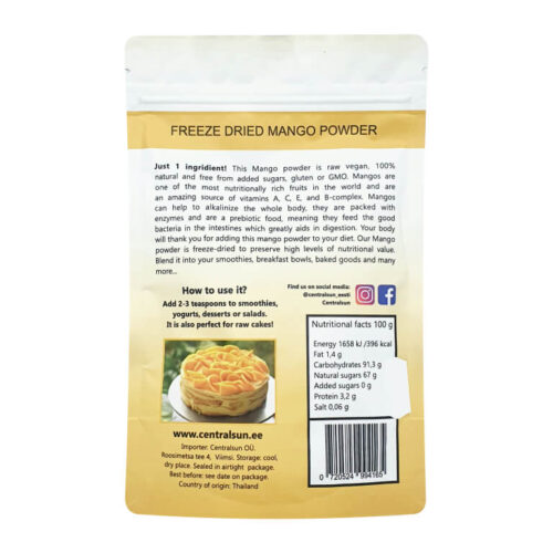 Freeze-Dried Mango Powder Centralsun