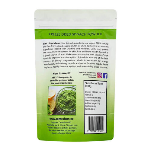Freeze-Dried Spinach Powder Centralsun