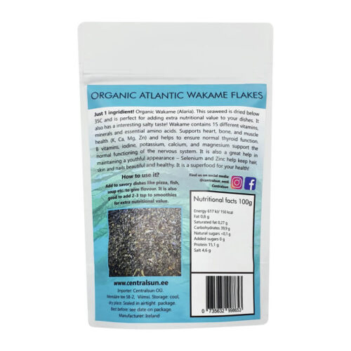 Organic Atlantic Wakame Flakes Centralsun