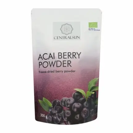 Mahe Külmkuivatatud Acai pulber Centralsun paki esikülg