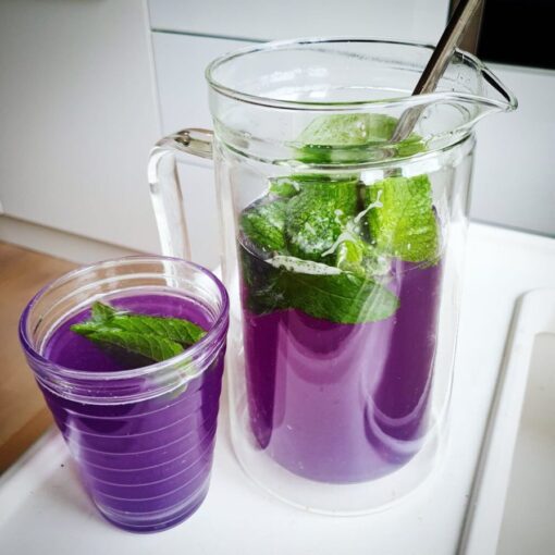 Blue Spirulina and Butterfly Pea Flower Powders glamorous blue food