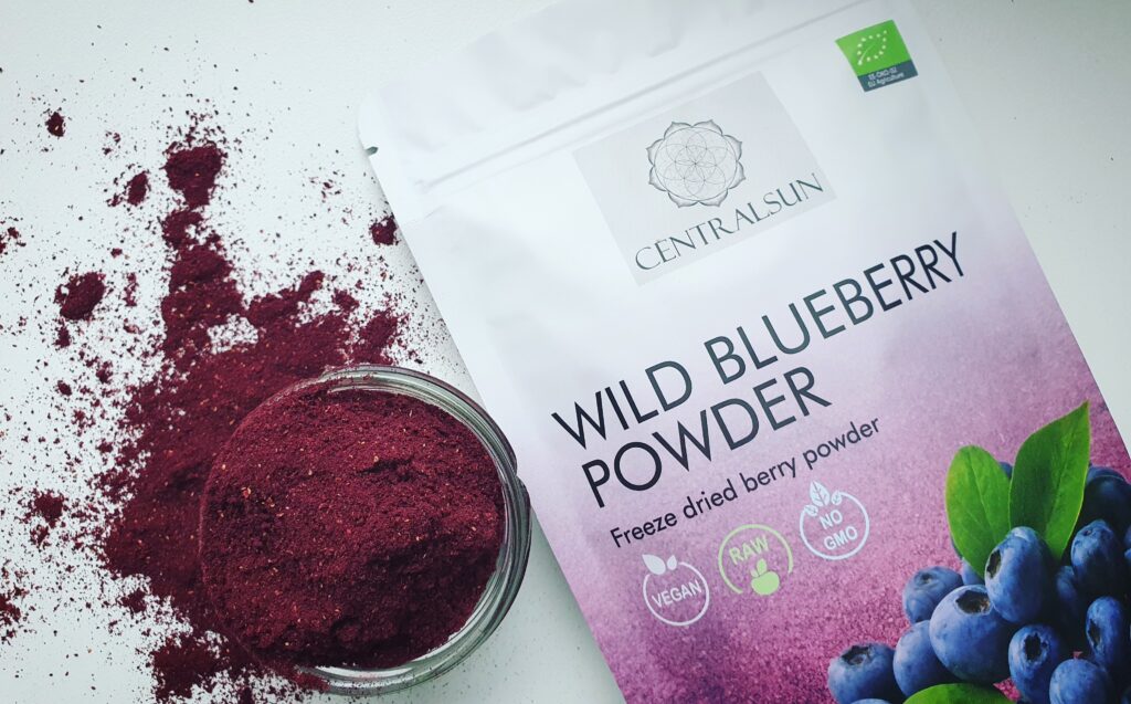 freeze dired wild blueberry powder metsmustika pulber centralsun