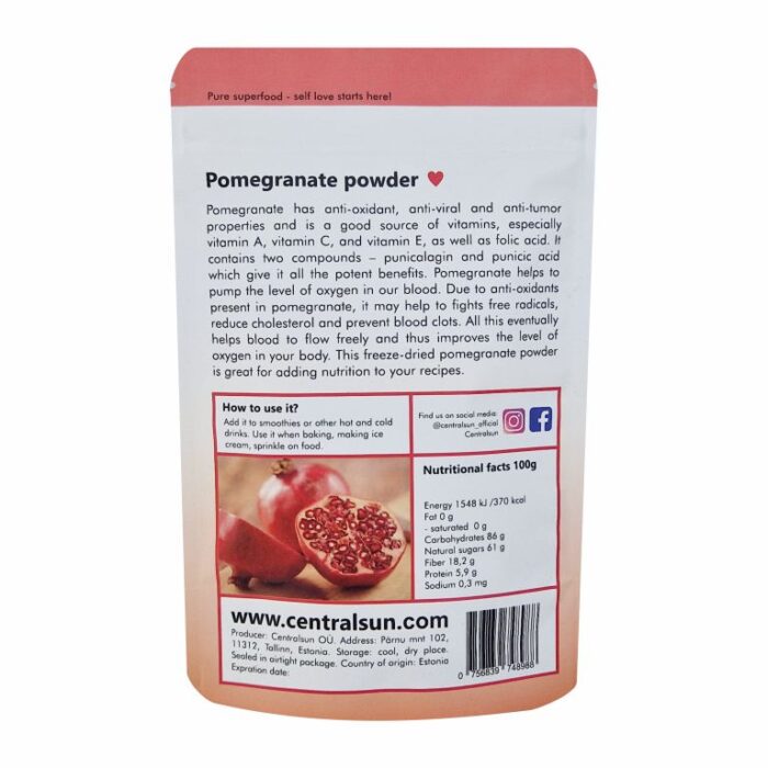Freeze-dried pomegranate powder Centralsun