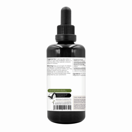 Epigenetics magneesium 100ml – tagakülje koostisosade info ja kasutusjuhend | Centralsun