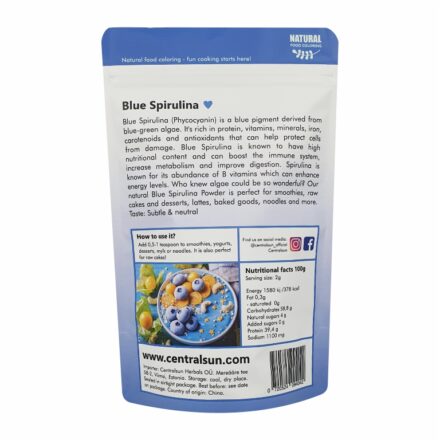 Blaue Spirulina: Entdecke den Geschmack der Natur! | Centralsun back