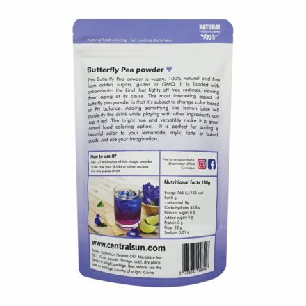 Schmetterlingserbsen-Pulver (Butterfly Pea) back