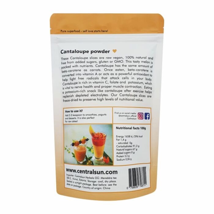 Freeze-Dried Cantaloupe Powder 300g Centralsun