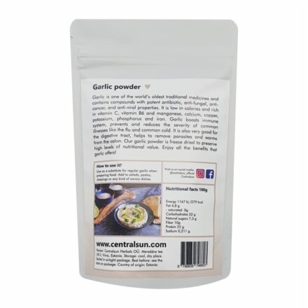 Bio Gefriergetrocknetes Knoblauchpulver | Centralsun back