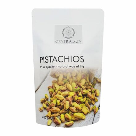 Geschälte Pistazienkerne 400g – Centralsun front