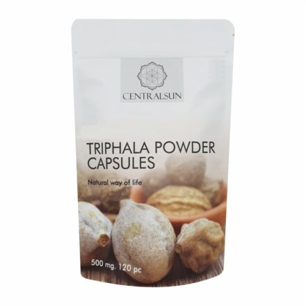 Triphala Pulver Kapseln 500 mg – 120 Stück | Centralsun front