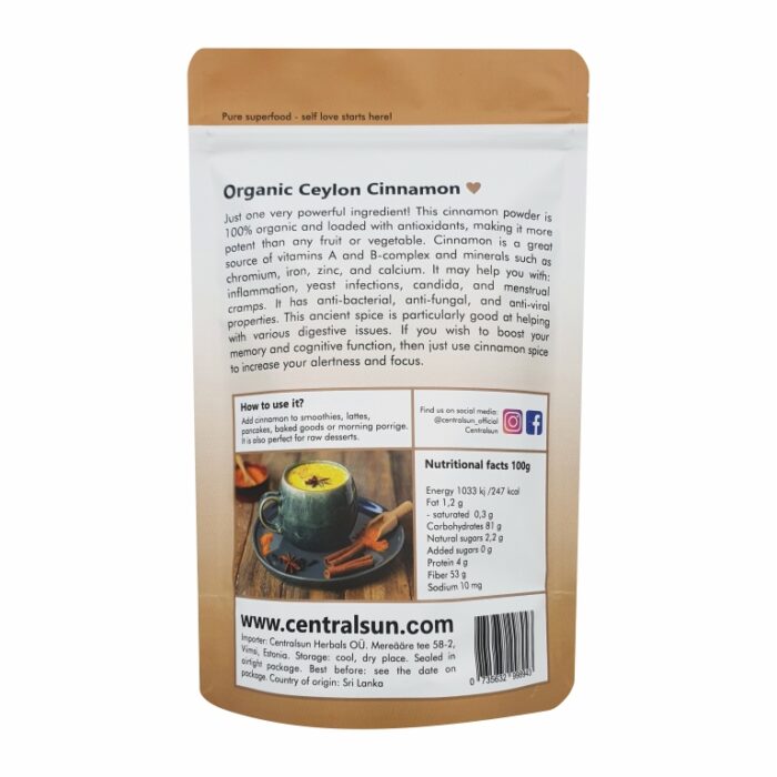Ceylon organic cinnamon centralsun 3