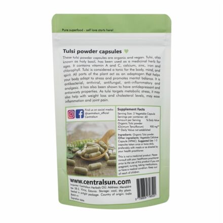 Bio Tulsi Kapseln 500 mg – 120 Stück | Centralsun back