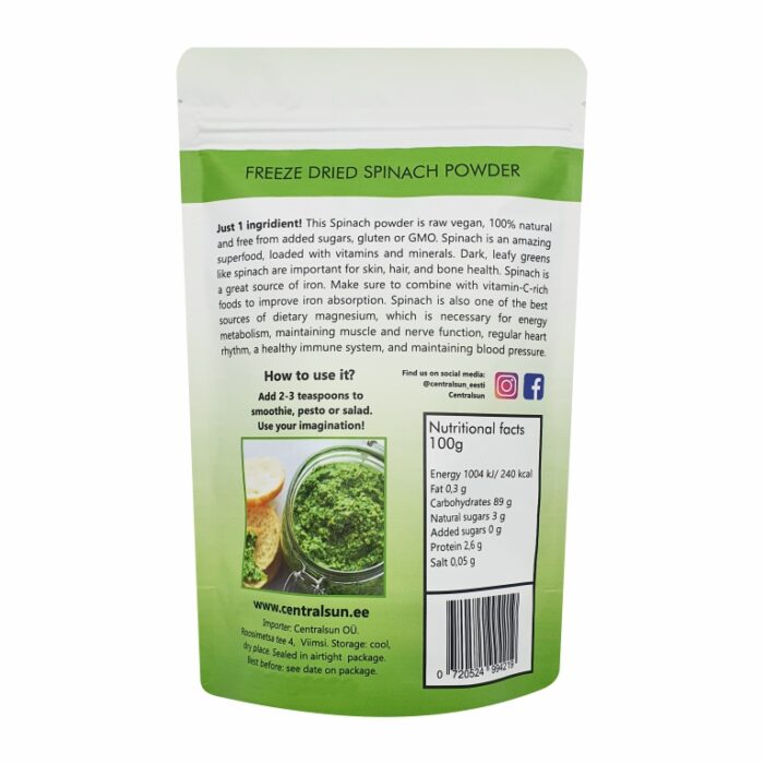 Organic Spinach Powder Centralsun