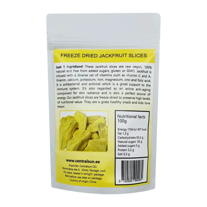 Liofilizuoto stambiojo duonmedžio (Jaka) griežinėliai 40g