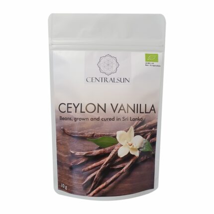 ekologiškos ceilono vanilės pupelės centralsun