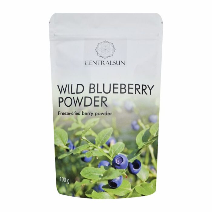 Wild blueberry powder centralsun front