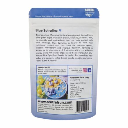 ekologisk blå spirulina centralsun