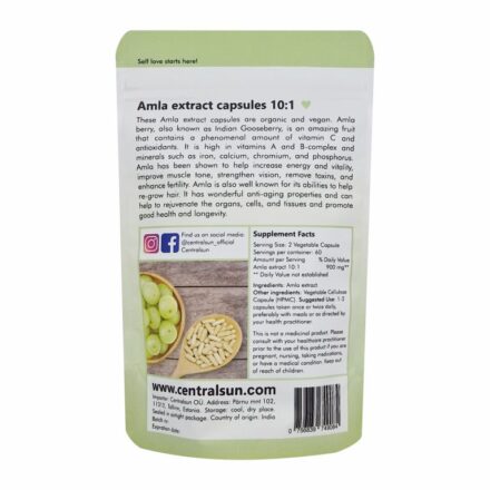 Amla Extrakt Kapseln 500 mg – 120 Stück | Centralsun back