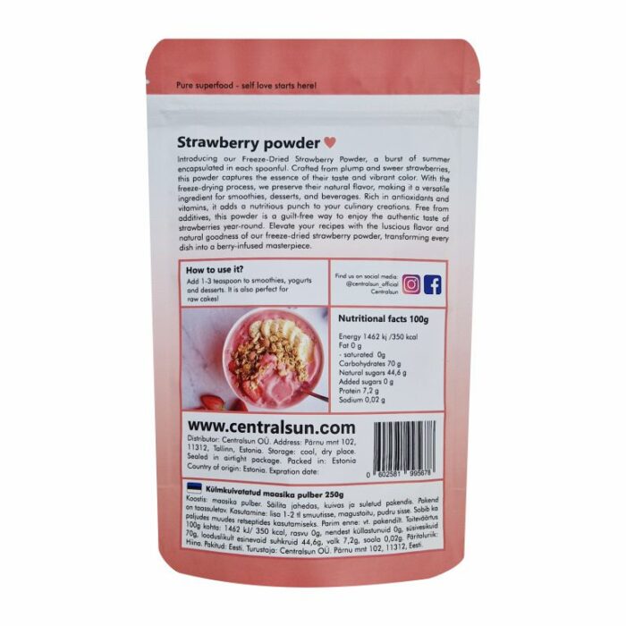 Freeze-dried Strawberry Powder Centralsun 2