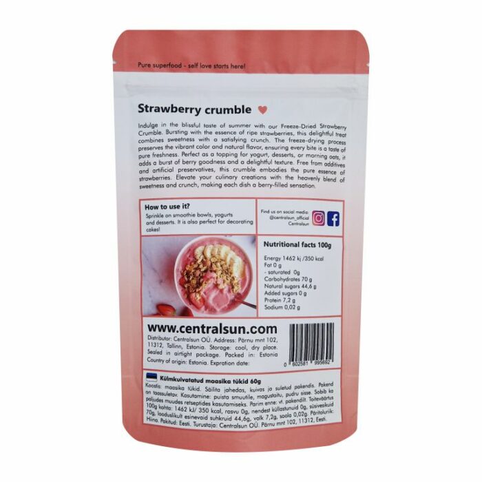 Freeze-dried Strawberry Crumble Centralsun 2