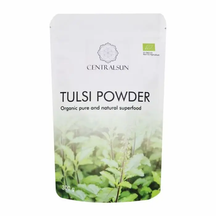 Mahe Tulsi ehk Püha Basiiliku pulber - Centralsun - paki esikülg