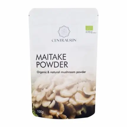 Mahe Maitake pulber - Centralsun - paki esikülg
