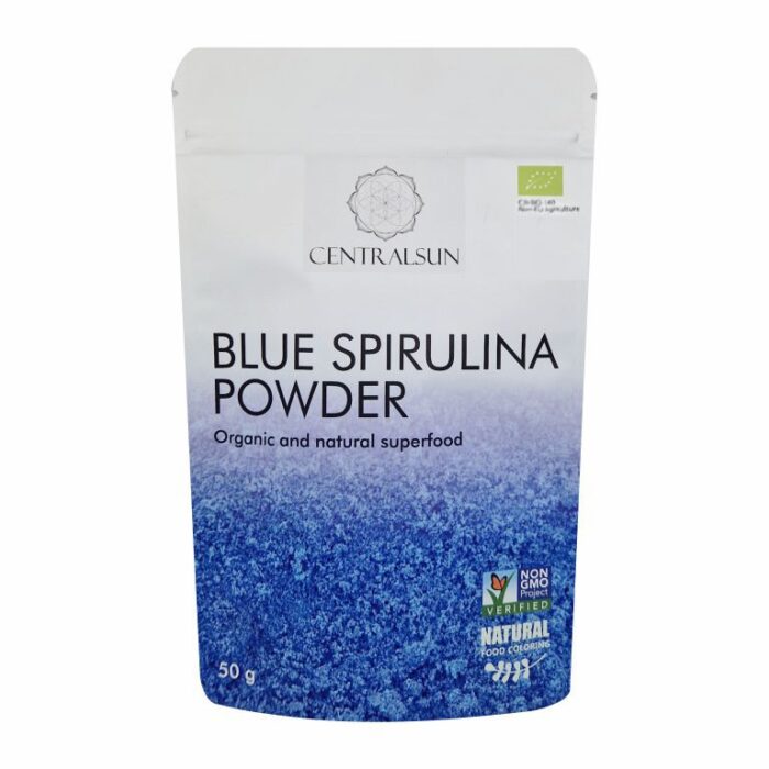 Organic blue spirulina centralsun front