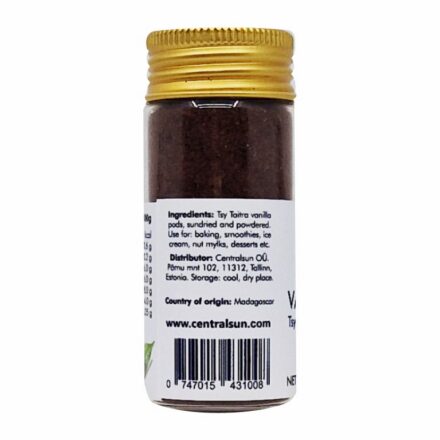 Vanilje pulber Tsy Taitra hübriid - Madagascar - paki tagakülg 2