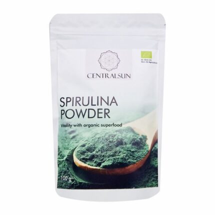 Mahe Spirulina pulber Centralsun paki esikülg