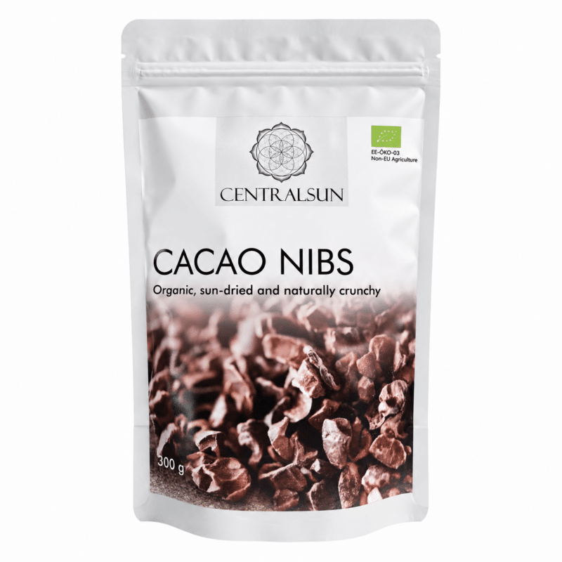 Organic Cacao Nibs 300 g – pack front