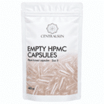 Empty vegan HPMC capsules size 0, 400 pcs pack, front view