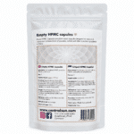 Empty Vegan HPMC Capsules, Size 0, 400 pcs – back of the pack with instructions and ingredients